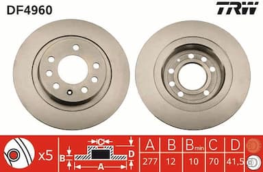 Bremžu diski TRW DF4960 1