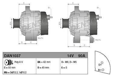 Ģenerators DENSO DAN1037 4