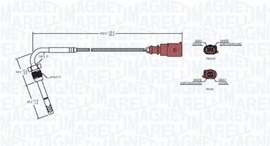 Devējs, Izplūdes gāzu temperatūra MAGNETI MARELLI 172000063010 2