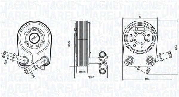 Eļļas radiators, Motoreļļa MAGNETI MARELLI 350300000100 1