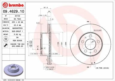 Bremžu diski BREMBO 09.4629.10 1