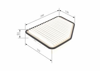 Gaisa filtrs BOSCH F 026 400 162 5