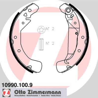 Bremžu loku komplekts ZIMMERMANN 10990.100.9 1