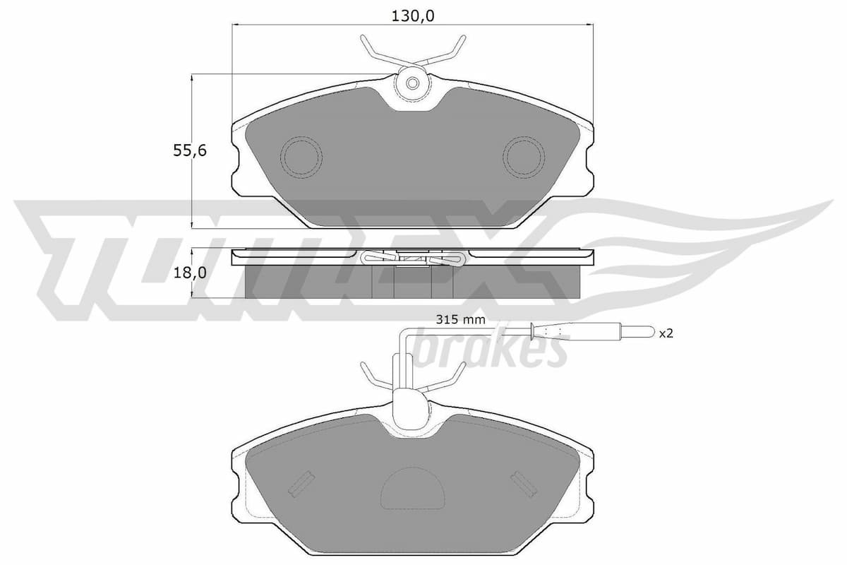 Bremžu uzliku kompl., Disku bremzes TOMEX Brakes TX 10-76 1