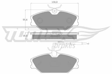 Bremžu uzliku kompl., Disku bremzes TOMEX Brakes TX 10-76 1