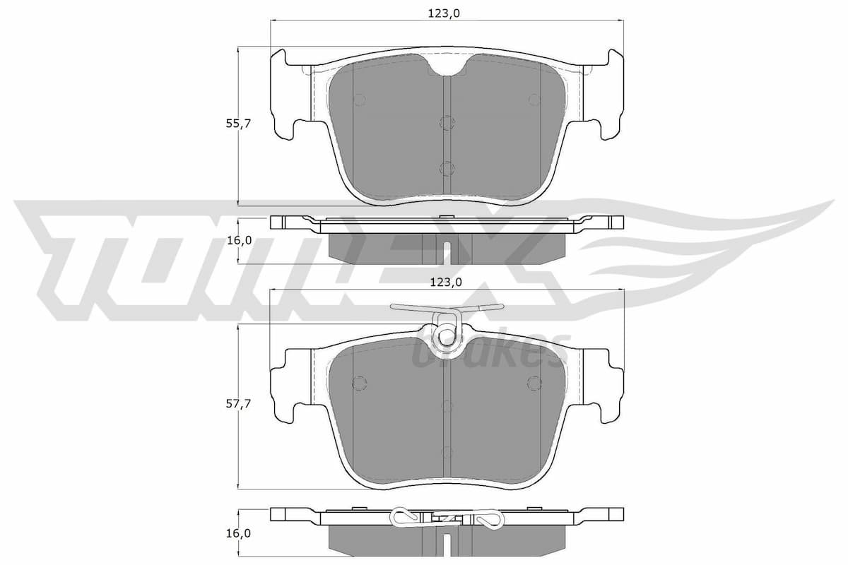 Bremžu uzliku kompl., Disku bremzes TOMEX Brakes TX 60-10 1