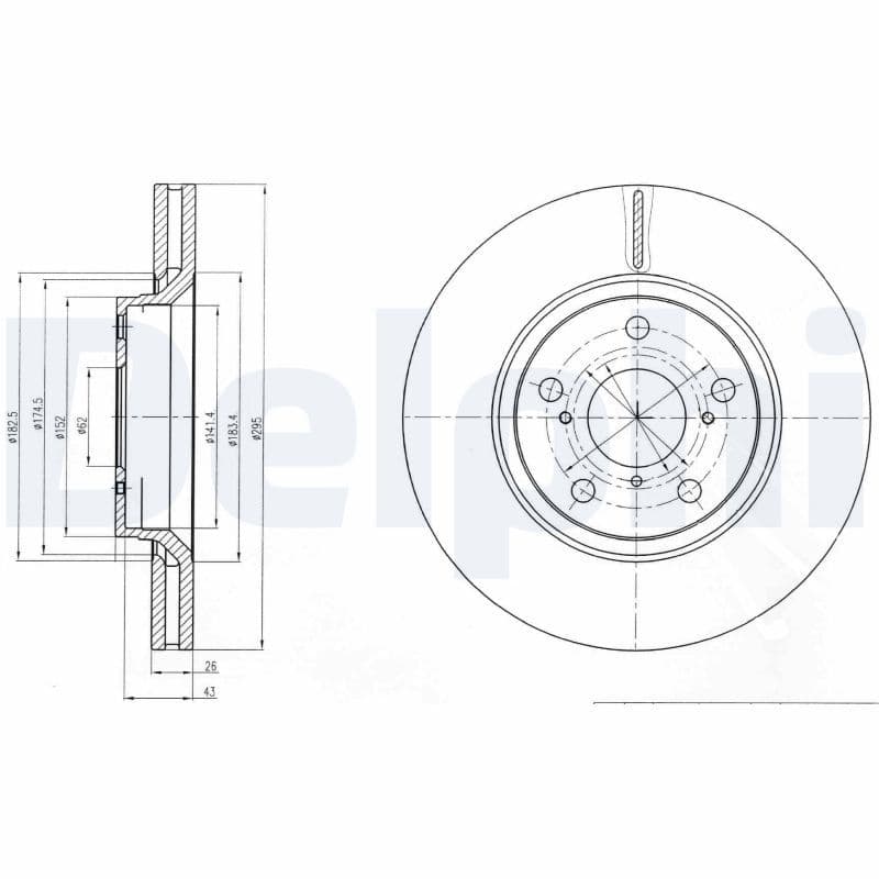 Bremžu diski DELPHI BG4236C 1