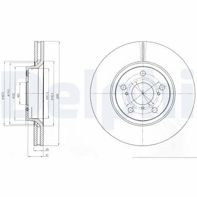 Bremžu diski DELPHI BG4236C 1