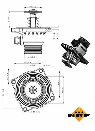 Termostats, Dzesēšanas šķidrums NRF 725005 5