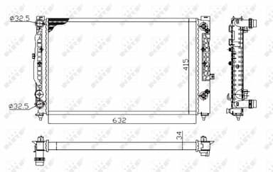 Radiators, Motora dzesēšanas sistēma NRF 529504A 1