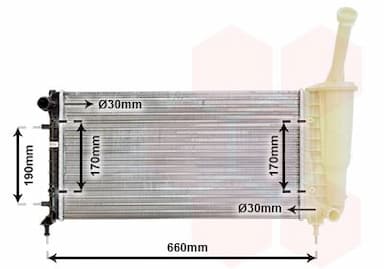 Radiators, Motora dzesēšanas sistēma VAN WEZEL 17002300 1