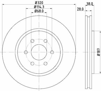 Bremžu diski HELLA 8DD 355 119-001 4