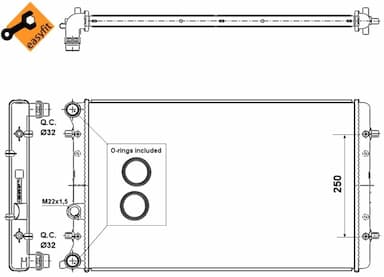 Radiators, Motora dzesēšanas sistēma NRF 509529 5