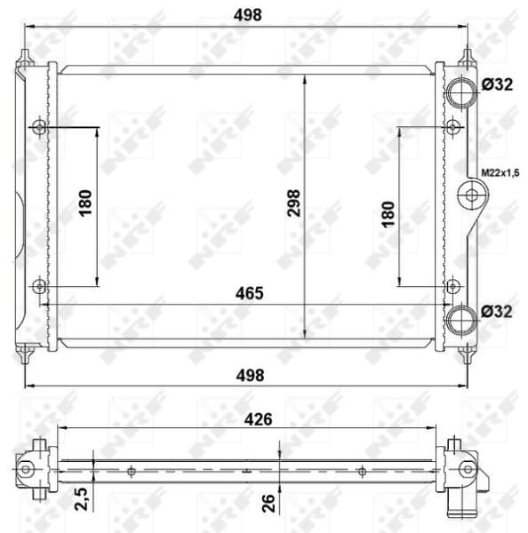 Radiators, Motora dzesēšanas sistēma NRF 519505 1