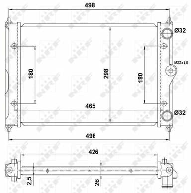 Radiators, Motora dzesēšanas sistēma NRF 519505 1