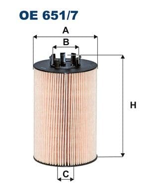 Eļļas filtrs FILTRON OE 651/7 1