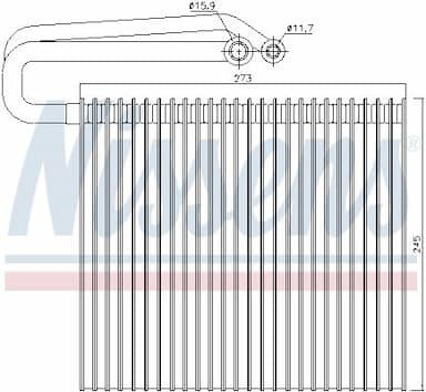 Iztvaikotājs, Gaisa kondicionēšanas sistēma NISSENS 92165 6