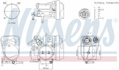 Droseļvārsta pievada stiprinājums NISSENS 955115 7