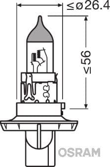 Kvēlspuldze ams-OSRAM 9008 3