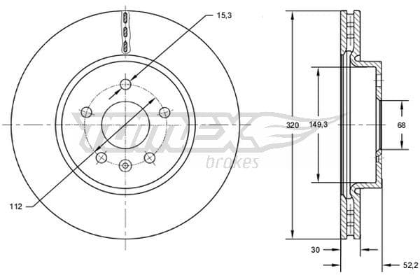 Bremžu diski TOMEX Brakes TX 72-56 1