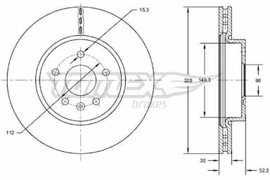 Bremžu diski TOMEX Brakes TX 72-56 1