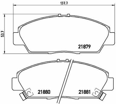 Bremžu uzliku kompl., Disku bremzes BREMBO P 28 021 1