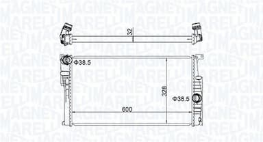 Radiators, Motora dzesēšanas sistēma MAGNETI MARELLI 350213155100 2