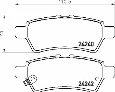 Bremžu uzliku kompl., Disku bremzes HELLA 8DB 355 012-081 1