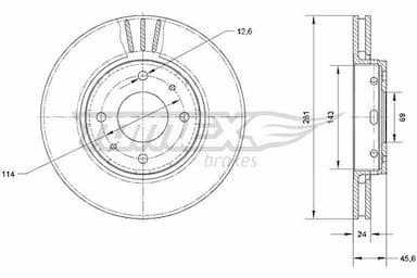 Bremžu diski TOMEX Brakes TX 70-69 1