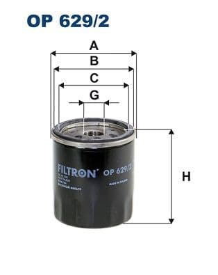 Eļļas filtrs FILTRON OP 629/2 1