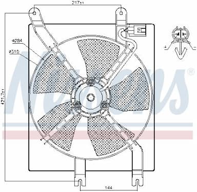 Ventilators, Motora dzesēšanas sistēma NISSENS 85356 6