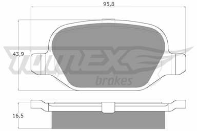 Bremžu uzliku kompl., Disku bremzes TOMEX Brakes TX 12-70 1