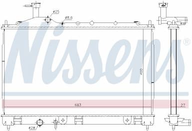 Radiators, Motora dzesēšanas sistēma NISSENS 606181 5