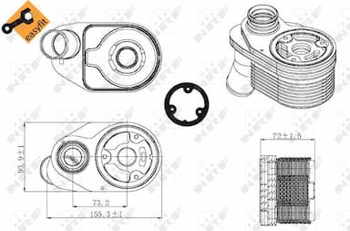 Eļļas radiators, Motoreļļa NRF 31325 5