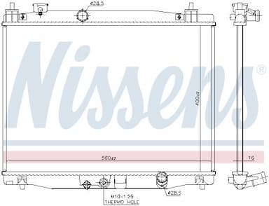 Radiators, Motora dzesēšanas sistēma NISSENS 606183 5