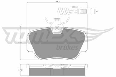 Bremžu uzliku kompl., Disku bremzes TOMEX Brakes TX 10-381 1