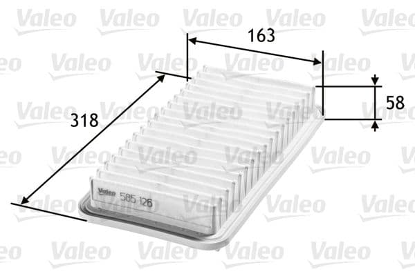 Gaisa filtrs VALEO 585126 1