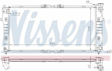 Radiators, Motora dzesēšanas sistēma NISSENS 62392A 6