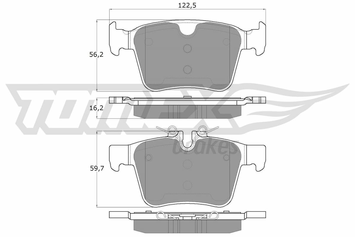 Bremžu uzliku kompl., Disku bremzes TOMEX Brakes TX 18-16 1