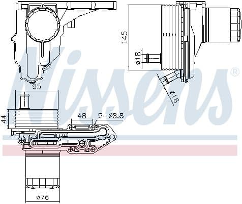 Eļļas radiators, Motoreļļa NISSENS 91329 1