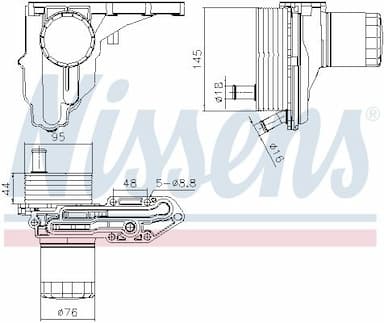 Eļļas radiators, Motoreļļa NISSENS 91329 1