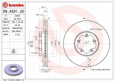 Bremžu diski BREMBO 09.A531.20 1