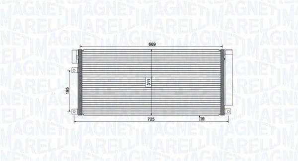 Kondensators, Gaisa kond. sistēma MAGNETI MARELLI 350203806000 1