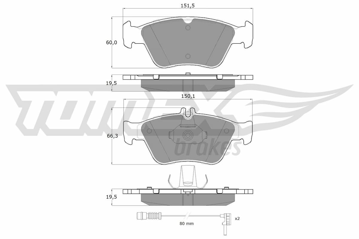 Bremžu uzliku kompl., Disku bremzes TOMEX Brakes TX 11-471 1