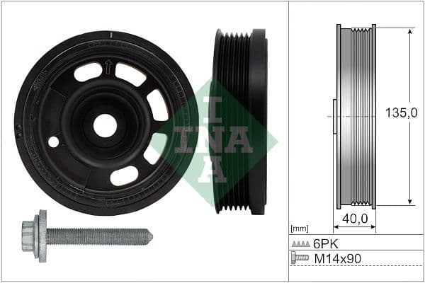 Siksnas skriemeļa komplekts, Kloķvārpsta Schaeffler INA 544 0172 20 1