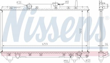 Radiators, Motora dzesēšanas sistēma NISSENS 64837A 5