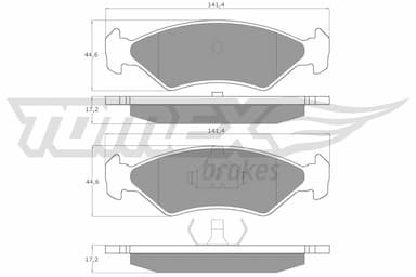 Bremžu uzliku kompl., Disku bremzes TOMEX Brakes TX 10-83 1