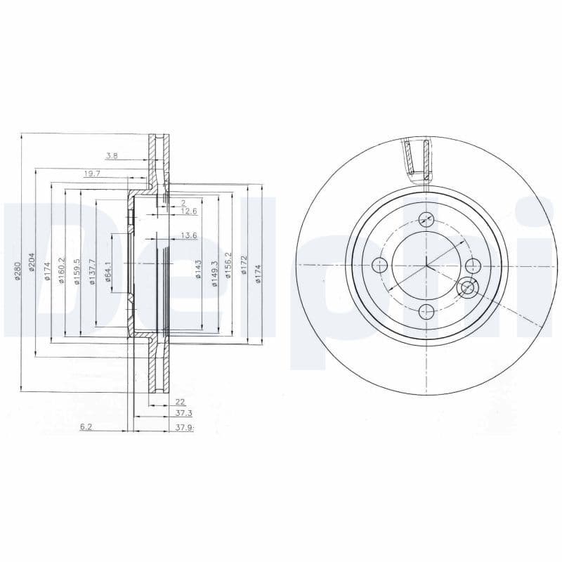 Bremžu diski DELPHI BG4146C 1