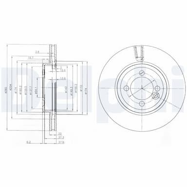 Bremžu diski DELPHI BG4146C 1