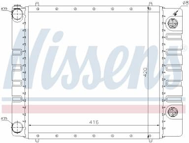 Radiators, Motora dzesēšanas sistēma NISSENS 64328 5